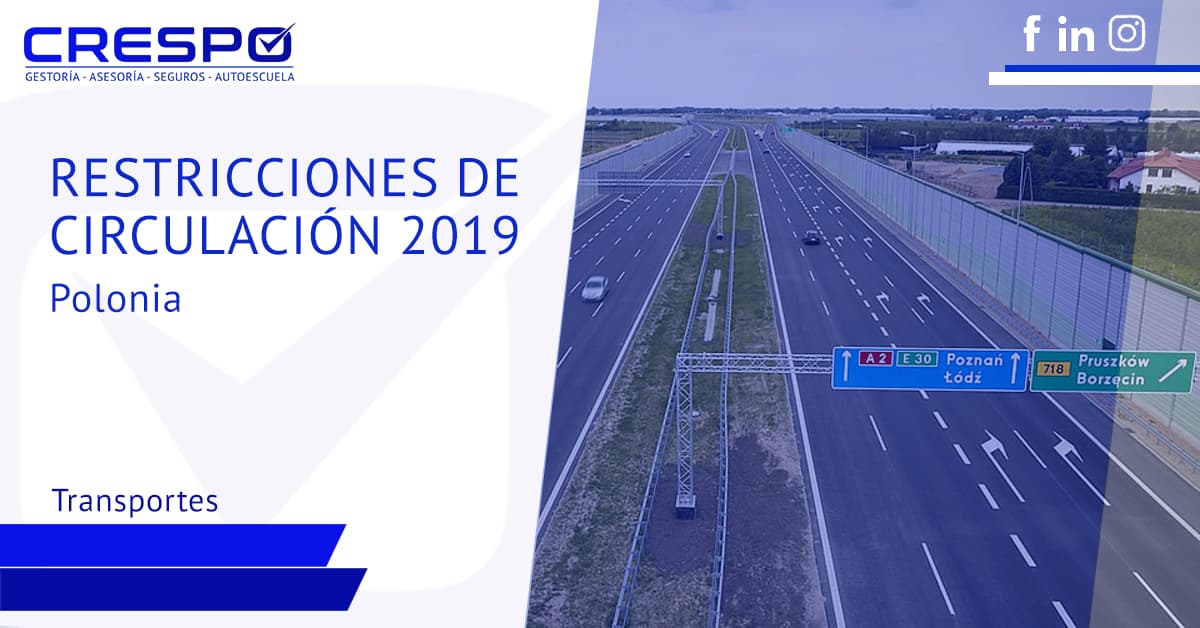 Restricciones de circulación en 2019 para Polonia